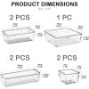 Acrimet Drawer Organizer Modular, Box Tray Storage Bins for Office, Home, Makeup, Kitchen, Junk Drawer (7 Units – 4 Sizes) (Clear Crystal Plastic)