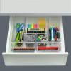 Acrimet Drawer Organizer Modular, Box Tray Storage Bins for Office, Home, Makeup, Kitchen, Junk Drawer (7 Units – 4 Sizes) (Clear Crystal Plastic)