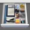 Acrimet Drawer Organizer Modular, Box Tray Storage Bins for Office, Home, Makeup, Kitchen, Junk Drawer (8 Pieces) (Clear Crystal Plastic)