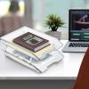 Acrimet Facility 2 Tier Letter Tray, Front Load, Letter Size/A4, Desktop File Organizer, Plastic (Clear Crystal Color)