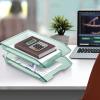 Acrimet Facility 2 Tier Letter Tray, Front Load, Letter Size/A4, Desktop File Organizer, Plastic (Clear Green Color)