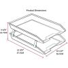 Acrimet Facility 2 Tier Letter Tray, Front Load, Letter Size/A4, Desktop File Organizer, Plastic (Clear Red Color)