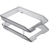 Acrimet Facility 2 Tier Letter Tray, Front Load, Letter Size/A4, Desktop File Organizer, Plastic (Clear Smoke Color)(Smoke)