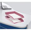 Acrimet Facility 2 Tier Letter Tray, Front Load, Letter Size/A4, Desktop File Organizer, Plastic (Solid Pink Color)