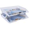 Acrimet Facility 2 Tier Letter Tray, Side Load, Letter Size/A4, Desktop File Organizer, Plastic (White Color)