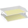 Acrimet Facility 2 Tier Letter Tray, Side Load, Letter Size/A4, Desktop File Organizer, Plastic (White Color)