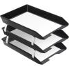 Acrimet Facility 3 Tier Letter Tray, Front Load, Letter Size/A4, Desktop File Organizer, Plastic (Black Color)