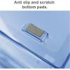 Acrimet Facility 3 Tier Letter Tray, Front Load, Letter Size/A4, Desktop File Organizer, Plastic (Clear Blue Color)