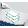 Acrimet Facility 3 Tier Letter Tray, Front Load, Letter Size/A4, Desktop File Organizer, Plastic (Clear Green Color)
