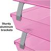 Acrimet Facility 3 Tier Letter Tray, Front Load, Letter Size/A4, Desktop File Organizer, Plastic (Clear Pink Color)