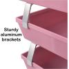 Acrimet Facility 3 Tier Letter Tray, Front Load, Letter Size/A4, Desktop File Organizer, Plastic (Solid Pink Color)