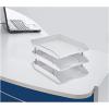 Acrimet Facility 3 Tier Letter Tray, Front Load, Letter Size/A4, Desktop File Organizer, Plastic (White Color)