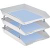 Acrimet Facility 3 Tier Letter Tray, Front Load, Letter Size/A4, Desktop File Organizer, Plastic (White Color)