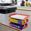 Acrimet Facility 3 Tier Letter Tray, Side Load, Letter Size/A4, Desktop File Organizer, Plastic (Clear Pink Color)(Clear Red Color)