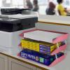 Acrimet Facility 3 Tier Letter Tray, Side Load, Letter Size/A4, Desktop File Organizer, Plastic (Solid Pink Color)
