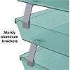 Acrimet Facility 3 Tier Letter Tray, Side Load, Letter Size/A4, Desktop File Organizer, Plastic (Solid Purple Color)(Clear Green Color)