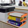 Acrimet Facility 3 Tier Letter Tray, Side Load, Letter Size/A4, Desktop File Organizer, Plastic (Solid Purple Color)(Orange)