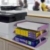 Acrimet Facility 3 Tier Letter Tray, Side Load, Letter Size/A4, Desktop File Organizer, Plastic (Solid Purple Color)(Solid Purple Color)