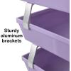 Acrimet Facility 3 Tier Letter Tray, Side Load, Letter Size/A4, Desktop File Organizer, Plastic (Solid Purple Color)(Solid Purple Color)