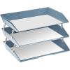 Acrimet Facility 3 Tier Letter Tray, Side Load, Letter Size/A4, Desktop File Organizer, Plastic (Yellow Color)(Solid Blue)
