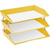 Acrimet Facility 3 Tier Letter Tray, Side Load, Letter Size/A4, Desktop File Organizer, Plastic (Yellow Color)(Yellow)