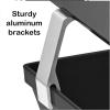 Acrimet Facility 4 Tier Letter Tray, Side Load, Letter Size/A4, Desktop File Organizer, Plastic (Clear Pink)(Black)