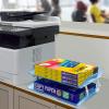 Acrimet Facility 4 Tier Letter Tray, Side Load, Letter Size/A4, Desktop File Organizer, Plastic (Clear Pink)(Clear Blue)