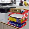 Acrimet Facility 4 Tier Letter Tray, Side Load, Letter Size/A4, Desktop File Organizer, Plastic (Clear Pink)(Clear Red Color)