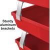 Acrimet Facility 4 Tier Letter Tray, Side Load, Letter Size/A4, Desktop File Organizer, Plastic (Clear Pink)(Solid Red Color)
