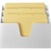 Acrimet Horizontal Triple File Folder Holder Organizer, Includes 9 Manila Folders Letter Size, Desktop File Storage for Home & Office, 3 Slot Desk Organizer for Paper, Mail, Documents (White Color)