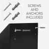 Acrimet Horizontal Triple File Folder Holder Organizer (Manila Folders Letter Size Included) (Black Color)