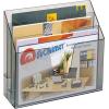 Acrimet Horizontal Triple File Folder Holder Organizer (Smoke Color)