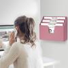Acrimet Horizontal Triple File Folder Holder Organizer (Solid Pink Color)