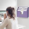 Acrimet Horizontal Triple File Folder Holder Organizer (Solid Red Color)(Purple)