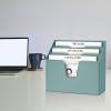 Acrimet Horizontal Triple File Folder Holder Organizer (Solid Red Color)(Solid Green)