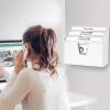 Acrimet Horizontal Triple File Folder Holder Organizer (White Color)