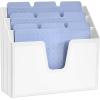 Acrimet Horizontal Triple File Folder Holder Organizer (White Color)