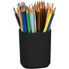 Acrimet Jumbo Pencil Holder, Pen Cup, Caddy Super-Sized Desktop Organizer for Students, Artists and Professionals (Plastic) (Black Color)
