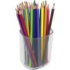 Acrimet Jumbo Pencil Holder, Pen Cup, Caddy Super-Sized Desktop Organizer for Students, Artists and Professionals (Plastic) (Clear Crystal Color)(Crystal)