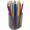 Acrimet Jumbo Pencil Holder, Pen Cup, Caddy Super-Sized Desktop Organizer for Students, Artists and Professionals (Plastic) (Clear Crystal Color)(Smoke)