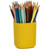 Acrimet Jumbo Pencil Holder, Pen Cup, Caddy Super-Sized Desktop Organizer for Students, Artists and Professionals (Plastic) (Solid Yellow Color)