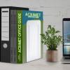 Acrimet Jumbo Premium Metal Bookends 9″ (Heavy Duty) (White Color) (1 Pair)(White)