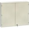 Acrimet Key Cabinet Organizer 128 Positions with Lock (Wall Mount) (128 Multicolored Tags Included) (Beige Cabinet)