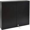 Acrimet Key Cabinet Organizer 128 Positions with Lock (Wall Mount) (128 Smoke Tags Included) (Black Cabinet)