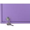 Acrimet Key Cabinet Organizer 24 Positions with Lock (Wall Mount) (24 Crystal Tags Included) (White Cabinet)(Purple)