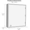 Acrimet Key Cabinet Organizer 24 Positions with Lock (Wall Mount) (24 Multicolored Tags Included) (Beige Cabinet)