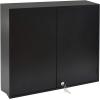 Acrimet Key Cabinet Organizer 256 Positions with Lock (Wall Mount) (256 Smoke Tags Included) (Black Cabinet)