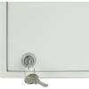 Acrimet Key Cabinet Organizer 48 Positions with Lock (Wall Mount) (48 Crystal Tags Included) (White Cabinet)
