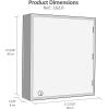 Acrimet Key Cabinet Organizer 48 Positions with Lock (Wall Mount) (48 Multicolored Tags Included) (Beige Cabinet)
