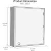 Acrimet Key Cabinet Organizer 96 Positions with Lock (Wall Mount) (96 Multicolored Tags Included) (Beige Cabinet)
